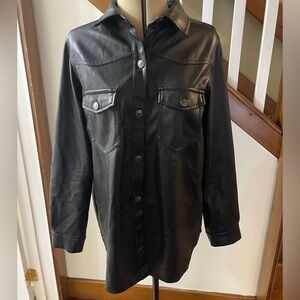 Zara Leather Like Shirt Women’s medium
